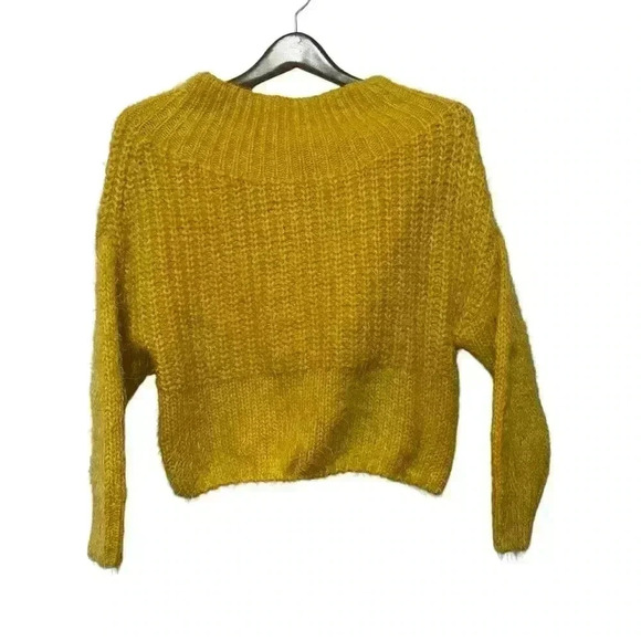 Love Tree Medium Chunky Knit Sweater Yellow Oversized Long Sleeve - Picture 2 of 7